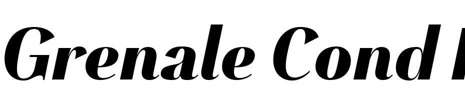 Grenale Cond Heavy Italic Font Download Free
